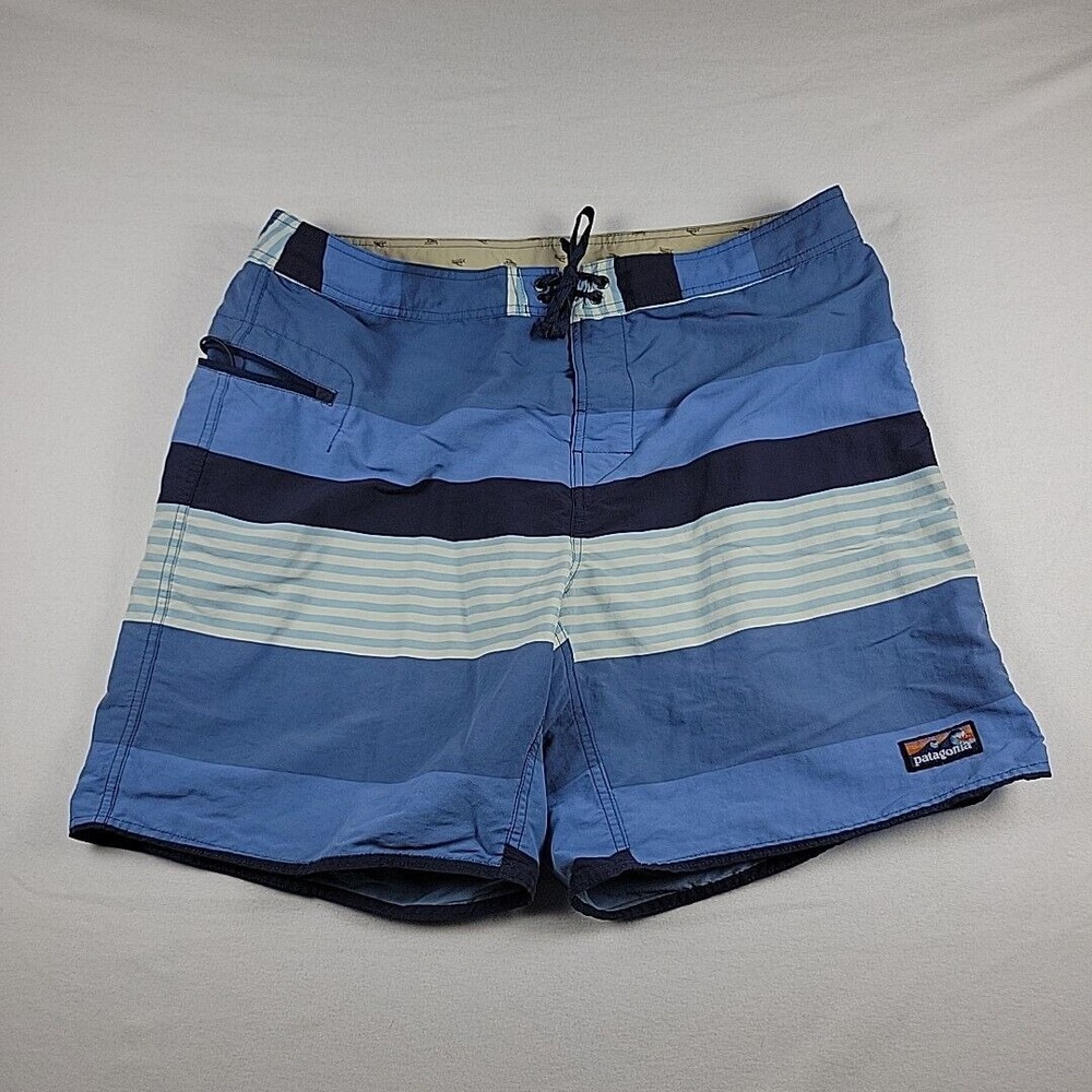 Patagonia‎ Mens Wavefarer Board Shorts Sz 40 Blue Unlined